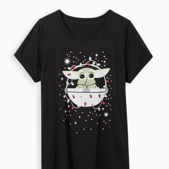Torro Tops - Star Wars Black T-Shirt with Baby Yoda Design